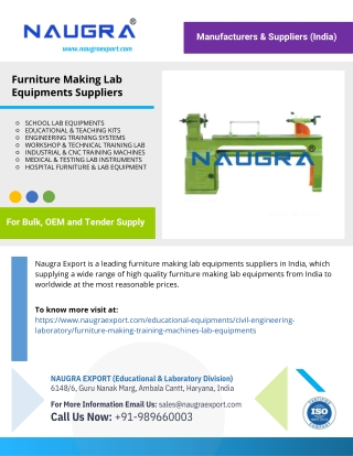 Furniture Making Lab Equipments Suppliers