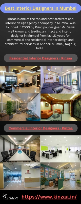 Top Interior Designers Mumbai - Architectural firms in Mumbai - Kinzaa