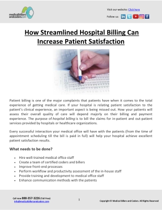 How Streamlined Hospital Billing Can Increase Patient Satisfaction