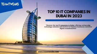 Top 10 IT companies in Dubai in 2023
