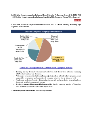 UAE Online Loan Aggregation Industry - Ken Research