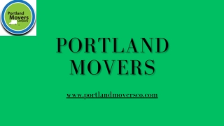 Reliable Residential Moving Services in Portland