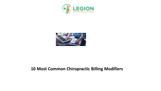 10 Most Common Chiropractic Billing Modifiers