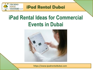 iPad Rental Ideas for Commercial Events in Dubai