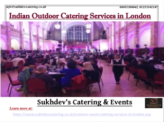 Top Indian Outdoor Catering Services in London