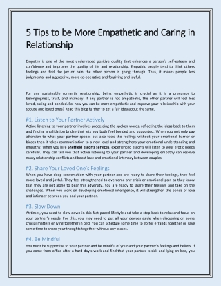 5 Tips to be More Empathetic and Caring in Relationship