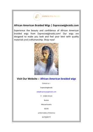 African American Braided Wigs  Expresswigbraids.com