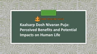 Kaalsarp Dosh Nivaran Puja Perceived Benefits and Potential Impacts on Human Life