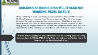 A quick and easy troubleshooting guide to resolve QuickBooks error H202