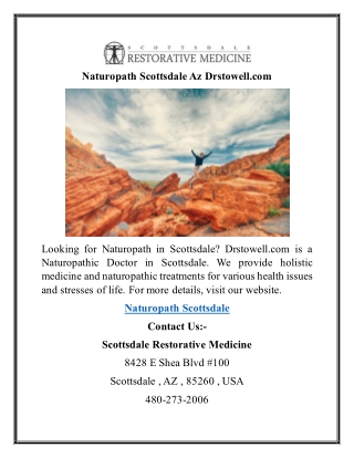 Naturopath Scottsdale Az Drstowell