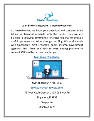 Loan Broker Singapore | Smart-towkay.com