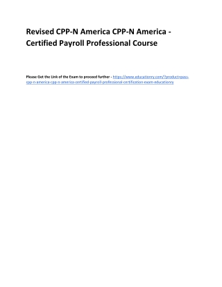 CPP-N America CPP-N America - Certified Payroll Professional