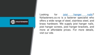 Joist Hanger Nails Nzfasteners.co.nz