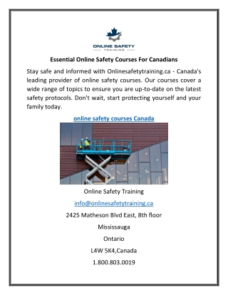 Essential Online Safety Courses For Canadians