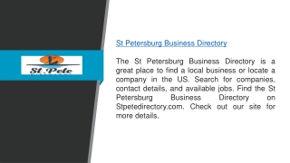 St Petersburg Business DirectoryStpetedirectory.com