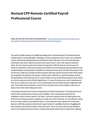 CPP-Remote Certified Payroll Professional