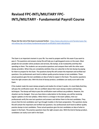 FPC-INTL/MILITARY FPC-INTL/MILITARY - Fundamental Payroll