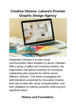 Creative Visions_ Lahore’s Premier Graphic Design Agency