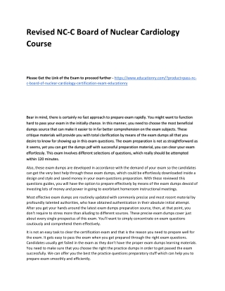 NC-C Board of Nuclear Cardiology