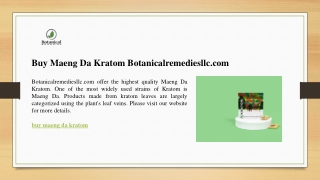 Buy Maeng Da Kratom Botanicalremediesllc.com