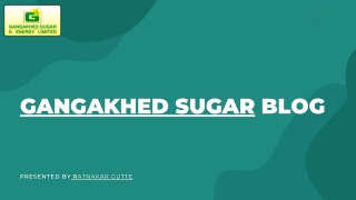 Gangakhed Sugar Blog