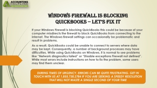 A quick guide to fix Windows Firewall is Blocking QuickBooks issue