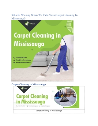 What Is Wicking When We Talk About Carpet Cleaning In Mississauga