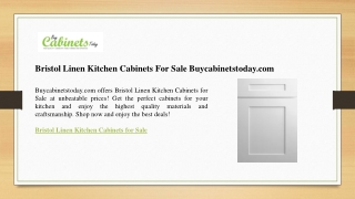 Bristol Linen Kitchen Cabinets For Sale  Buycabinetstoday.com