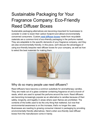 Sustainable Packaging for Your Fragrance Company_ Eco-Friendly Reed Diffuser Boxes