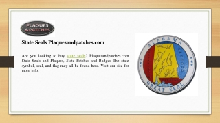 State Seals  Plaquesandpatches.com