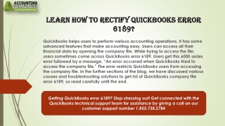 The best ever method to fix QuickBooks Error 6189