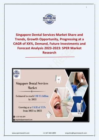 Singapore Dental Services Market Share and Trends, Growth Opportunity 2033