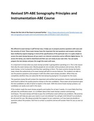 SPI-ABE Sonography Principles and Instrumentation-ABE