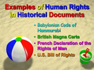 Examples of Human Rights in Historical Documents