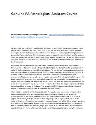 PA Pathologists' Assistant