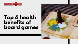 Top 6 health benefits of board games