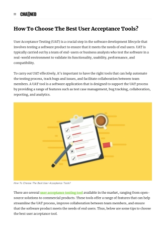 How To Choose The Best User Acceptance Tools