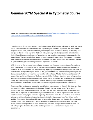 SCYM Specialist in Cytometry