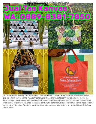 088ᑫ.8З81.ᜪ850 (WA) Tas Ransel Kanvas Polos Harga Tas Kanvas Digital Printing