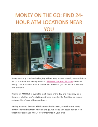 Atm near me open 24 hours