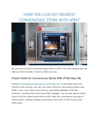 convenience store with atm near me