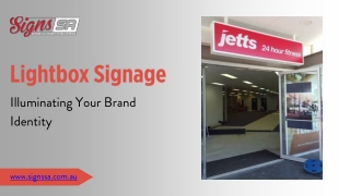 Lightbox Signage Illuminating Your Brand Identity