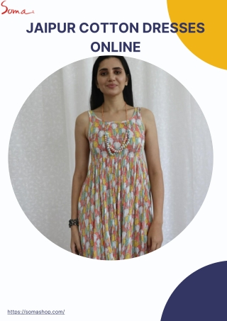 Buy Jaipur Block Print Dresses Online India - Soma