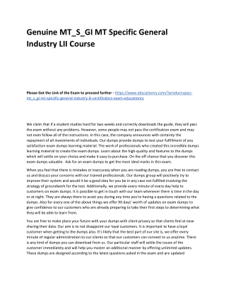 MT_S_GI MT Specific General Industry LII