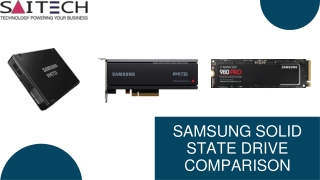 Samsung Solid State Drive Comparison
