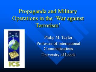 Propaganda and Military Operations in the ‘War against Terrorism’