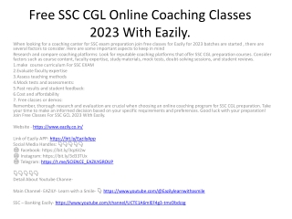 Free SSC CGL Online Coaching Classes 2023 With