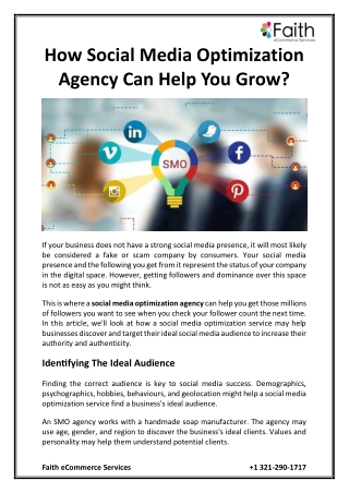 How Social Media Optimization Agency Can Help You Grow?