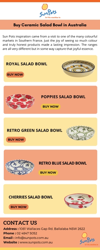 Buy Ceramic Salad Bowl in Australia