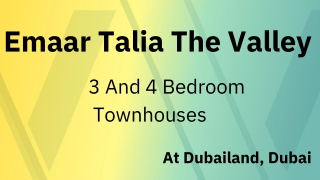Talia The Valley Brochure